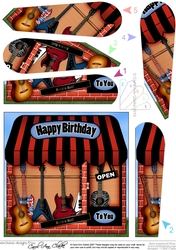 The Little Guitars & Music Shop Fan Pyramage Topper