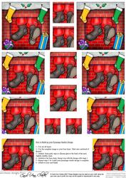 Santa Got Stuck Pyramage Sheet