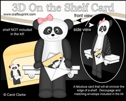 3D On the Shelf Card Kit - Little Panda Su Ling has a has a Mini Card & Envelope