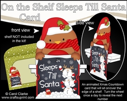 On the Shelf Sleeps Till Santa Card Kit - Cute Little Christmas Bobbin Robin