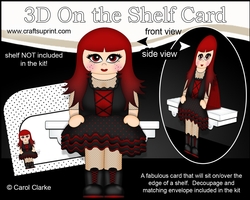 3D On the Shelf Card Kit - Little Goth Anastasia