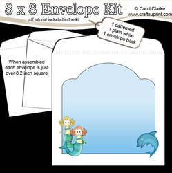 8 x 8 Envelope Mermaids & Dolphins Mini Kit