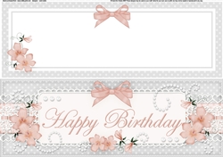 Large DL A Touch of Elegance Pretty Birthday Violas Quick Card Front with insert
