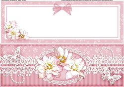 Large DL A Touch of Elegance Pretty Flowers & Butterflies Quick Card Front with insert