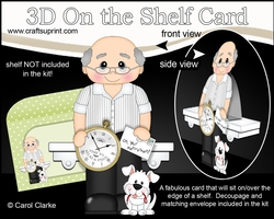 3D On the Shelf Card Kit - Neal is Happily Retired