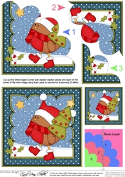 Christmas Bobbin Robin collects the Christmas Tree Shell Edged Corner Stacker