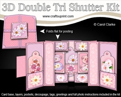 3D A Touch of Elegance Floral Double Tri shutter Card Kit