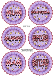 3D Christmas Rosette Decoupage Sheet