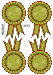 3D Blank Christmas Rosette Decoupage Sheet