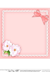 8x8 A Touch of Elegance Roses Pearls and Lace matching insert