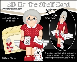 3D On the Shelf Card Kit - Laticha is Happily Retired