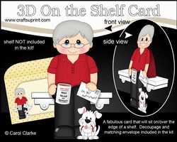 3D On the Shelf Card Kit - Greggor is Happily Retired