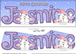 Large DL Christmas JASMINE Snowmen Sam 3D decoupage