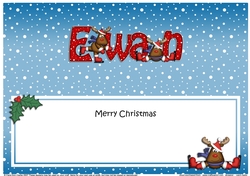 Large DL Christmas EWAN Rudolph insert