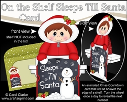 On the Shelf Sleeps Till Santa Card Kit - Cute Little Christmas Eskimo
