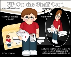 3D On the Shelf Card Kit - Card Player Micah enjoys a rubber of Bridge