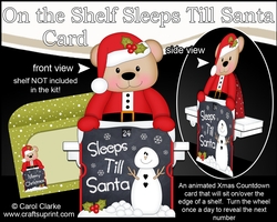 On the Shelf Sleeps Till Santa Card Kit - Livvy Bear