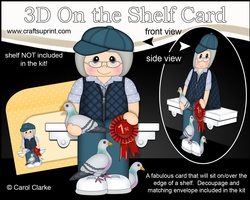 3D On the Shelf Card Kit - Little Pigeon Fancier Cecila