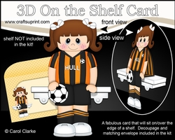 3D On the Shelf Card Kit - Little Footballer Joline plays for Hull