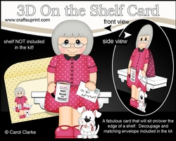 3D On the Shelf Card Kit - Vanesa is Happily Retired