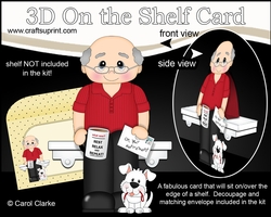 3D On the Shelf Card Kit - Johnny is Happily Retired