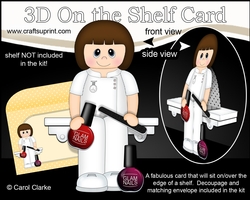 3D On the Shelf Card Kit - Little Glam Nails Nail Technician Mags