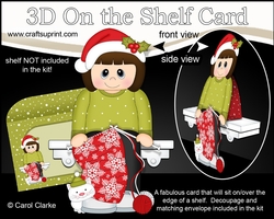 3D On the Shelf Card Kit - Knitting the Christmas Jumper