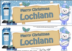 Large DL Christmas LOCHLANN Austin Bear 3D decoupage 