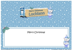 Large DL Christmas LOCHLANN Austin Bear insert