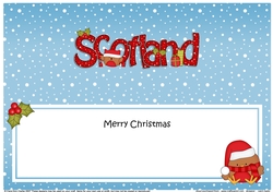 Large DL Merry Christmas from SCOTLAND insert