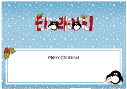 Large DL Merry Christmas from ENGLAND insert