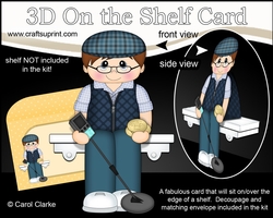 3D On the Shelf Card Kit - Little Treasure Hunter Metal Detectorist Jarod