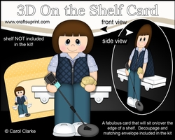 3D On the Shelf Card Kit - Little Treasure Hunter Metal Detectorist Jesica