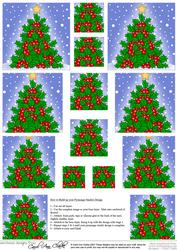 Christmas Holly Tree Pyramage Sheet
