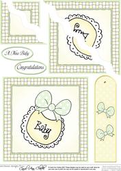 New Baby Quick Card with Wavy Corner Side Stacker