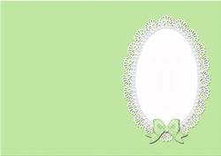 Pearls and Lace Card Front or Insert