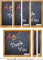 Thank You!! Blackboard Quick Card with Side Stacker Topper