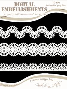 Pretty Lace Borders Digital Embellishments