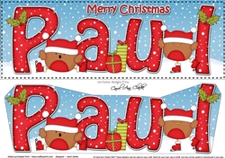 Large DL Christmas PAUL 3D decoupage