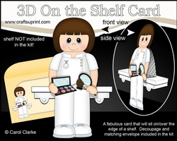 3D On the Shelf Card Kit - The Pamper Palace Beauty Therapist Luise
