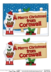 5x7 Merry Christmas from CORNWALL Signpost Easicut decoupage