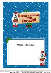 5x7 Merry Christmas from CORNWALL Signpost matching insert