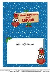 5x7 Merry Christmas from DEVON Signpost matching insert