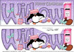 Large DL Merry Christmas WILLOW 3D decoupage