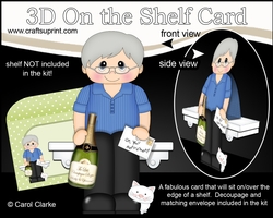 3D On the Shelf Card Kit - Travis is Happily Retired