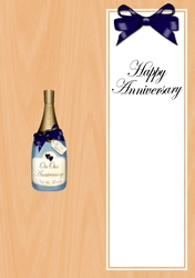 Large DL Husband Our Wedding Anniversary Champers in a Box insert