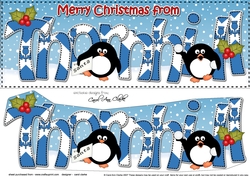 Large DL Merry Christmas from THORNHILL 3D decoupage