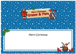 Large DL Merry Christmas GRANNY & PAPA insert