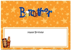 Large DL Birthday BROTHER insert