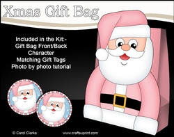 3D Christmas Santa Claus Gift Bag Mini Kit